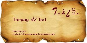 Tarpay Ábel névjegykártya