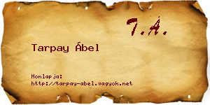 Tarpay Ábel névjegykártya