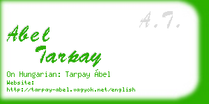abel tarpay business card