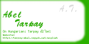 abel tarpay business card